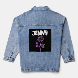 PINK ROSE PERSONALISIERT Denim Jean Jacket Jeansjacke