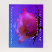 Pink Rose Personalizable Jigsaw Puzzle (Vertikal)