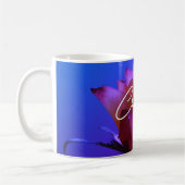Pink Rose Personalizable Name Kaffeemaschine Tasse (Links)