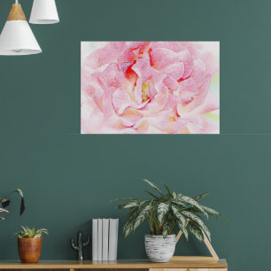 Pink Rose Petals Art Poster