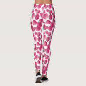 Pink Rose Petals Pattern Leggings (Rückseite)