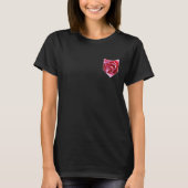 Pink Rose Pocket Retro Rose Blumengarten T-Shirt (Vorderseite)