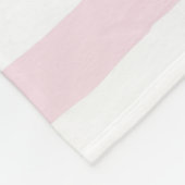 Pink Rose & Poppy Blumenstrauß auf rosa Streifen Fleecedecke (Ecke)