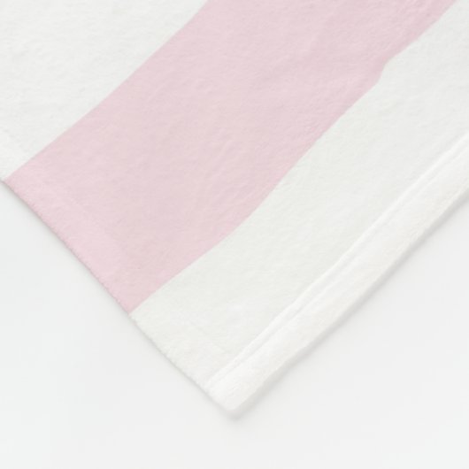 Pink Rose & Poppy Blumenstrauß auf rosa Streifen Fleecedecke (Ecke)