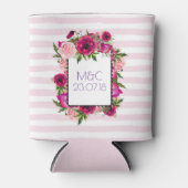 Pink Rose & Poppy Bouquet Wedding Dosenkühler (Vorderseite)