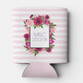 Pink Rose & Poppy Bouquet Wedding Dosenkühler (Rückseite)