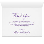 Pink Rose & Poppy Floral Bouquet Wedding Thanks (Innenansicht Horizontal (Unten))