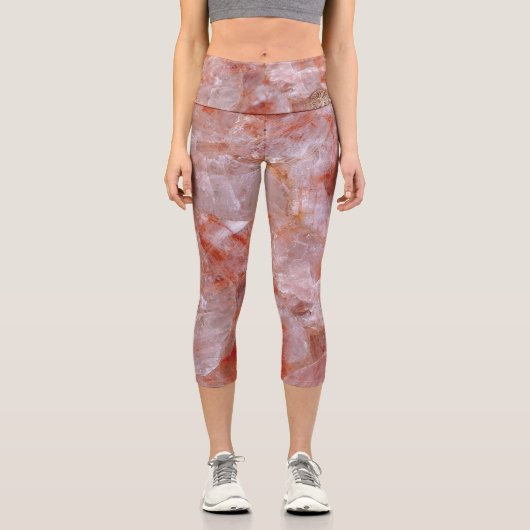 Pink Rose Quartz Capri Leggings (Vorderseite)