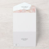 Pink Rose Quartz Wedding All In One Einladung (Außenbereich)