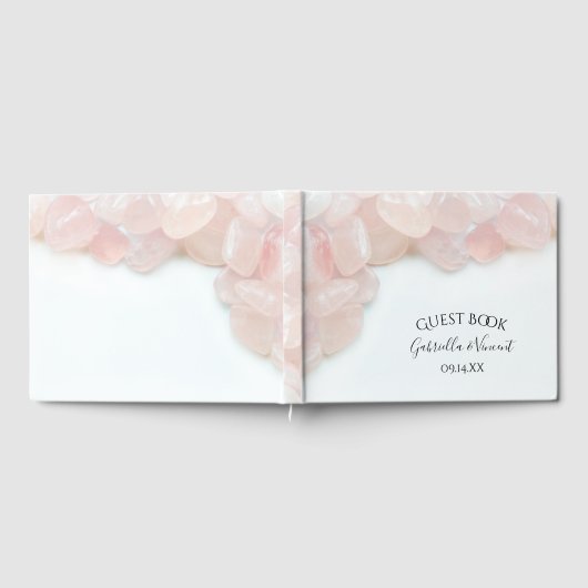 Pink Rose Quartz Wedding Gästebuch (Voll)