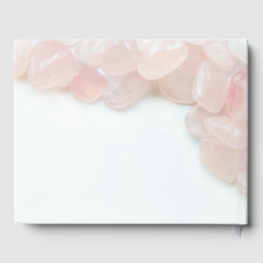 Pink Rose Quartz Wedding Gästebuch (Rückseite)