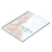 Pink Rose Quartz Wedding Gästebuch Notizblock (Linke Seite)