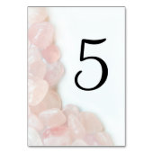 Pink Rose Quartz Wedding Tischnummer (Vorderseite)