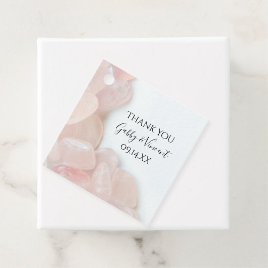 Pink Rose Quartz Wedding Vielen Dank Geschenkanhänger (Beispiel)