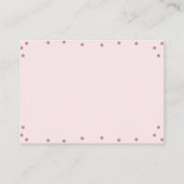 Pink Rose Quinceañera Unterkunft Begleitkarte (Rückseite)