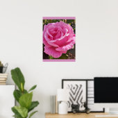 Pink Rose Roses Flower Garden Perfume Delight Poster (Heimbüro)