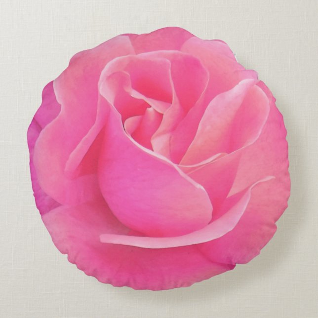 PINK ROSE ROUND PILLOW RUNDES KISSEN (Rückseite)