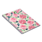 Pink Rose Spiral Foto Notebook Notizblock (Rechte Seite)