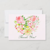 Pink Rose Sweetheart Vielen Dank Karten (Vorderseite)