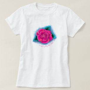 Pink Rose T - Shirt individuell einstellbar