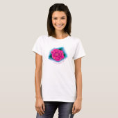 Pink Rose T - Shirt individuell einstellbar (Vorne ganz)