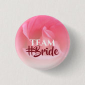 Pink Rose Team Bride Button (Vorderseite)