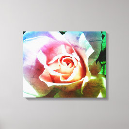 Pink Rose überwölbte Leinwand Print