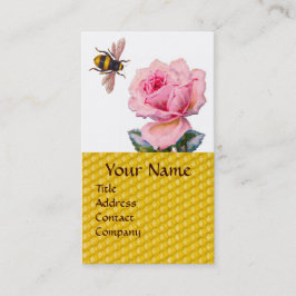 PINK ROSE UND HONEY BIETEMONOGRAM VISITENKARTE