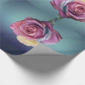 Pink Rose Valentine's Day Wrapping Paper Geschenkpapier (Ecke)