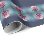 Pink Rose Valentine's Day Wrapping Paper Geschenkpapier (Rolleneckpunkt)