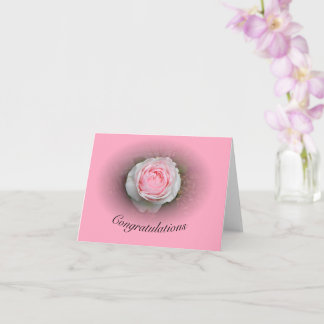 Pink Rose Vignette Karte