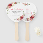 Pink & Rose Wasserfarbenpeonys nur verheiratet Fächer (Vorne und Hinten)