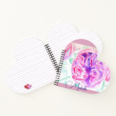 Pink Rose Watercolor Lilac Pink Girls Notebook Notizblock (Innenseite)