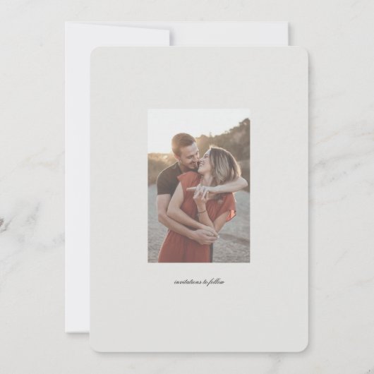 Pink Rose Wedding Save The Date (Rückseite)