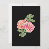 Pink Rose Wedding Theme Einladung (Rückseite)