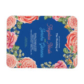 Pink Rose Wedding Theme Magnet (Horizontal)