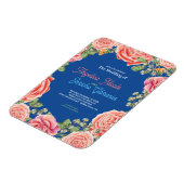 Pink Rose Wedding Theme Magnet (Linke Seite)