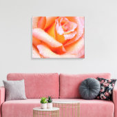 Pink Rose Wrapped Canvas Leinwanddruck (Insitu (Wohnzimmer))