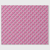 Pink Rose Wrapping Paper Romantische Rose Geschenkpapier (Flach)