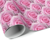 Pink Rose Wrapping Paper Romantische Rose Geschenkpapier (Rolleneckpunkt)