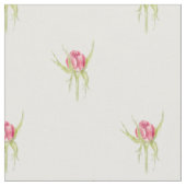 Pink Rosebud Tea Rose Flower Drawing White Stoff (Nahaufnahme)
