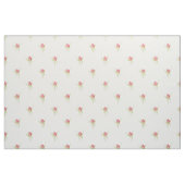 Pink Rosebud Tea Rose Flower Drawing White Stoff (Fat Quarter (45,7 x 55,9 cm))