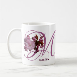 Pink Rosenkirsche Blume mit dem Namen Martha Kaffeetasse