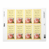 Pink Rosenknospe - benutzerdefinierte Save the Dat (Vorne)