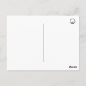 Pink Rosenknospe Border Danke Postcard Postkarte (Rückseite)