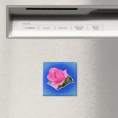 Pink Rosenknospe Pop Out Floral Magnet (In Situ (Geschirrspüler))