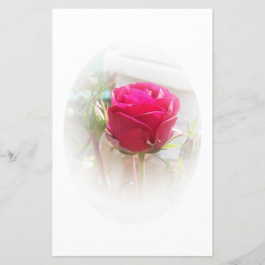 Pink Rosenknospe Wedding Program (Rückseite)