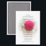Pink Rosenknospe Wedding Save the Date Magnet<br><div class="desc">Hochzeit speichern Sie das Datum Magnet rosa Rosenbud. Sie können diese rosa gefärbte Hochzeit anpassen,  speichern Sie den Datums-Magneten mit Ihren eigenen Hochzeitsdetails. Wenn Sie Hilfe bei der Anpassung benötigen,  kontaktieren Sie uns über den Link auf dieser Seite. Rosa Rosenbud personalisierte Hochzeit speichern das Datum Magnet</div>