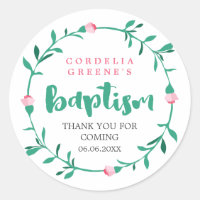 Pink Rosenknospe Wreath | Danke Taufe