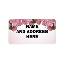 PINK ROSES ADRESSE ETIKETTIEREN ADRESSAUFKLEBER